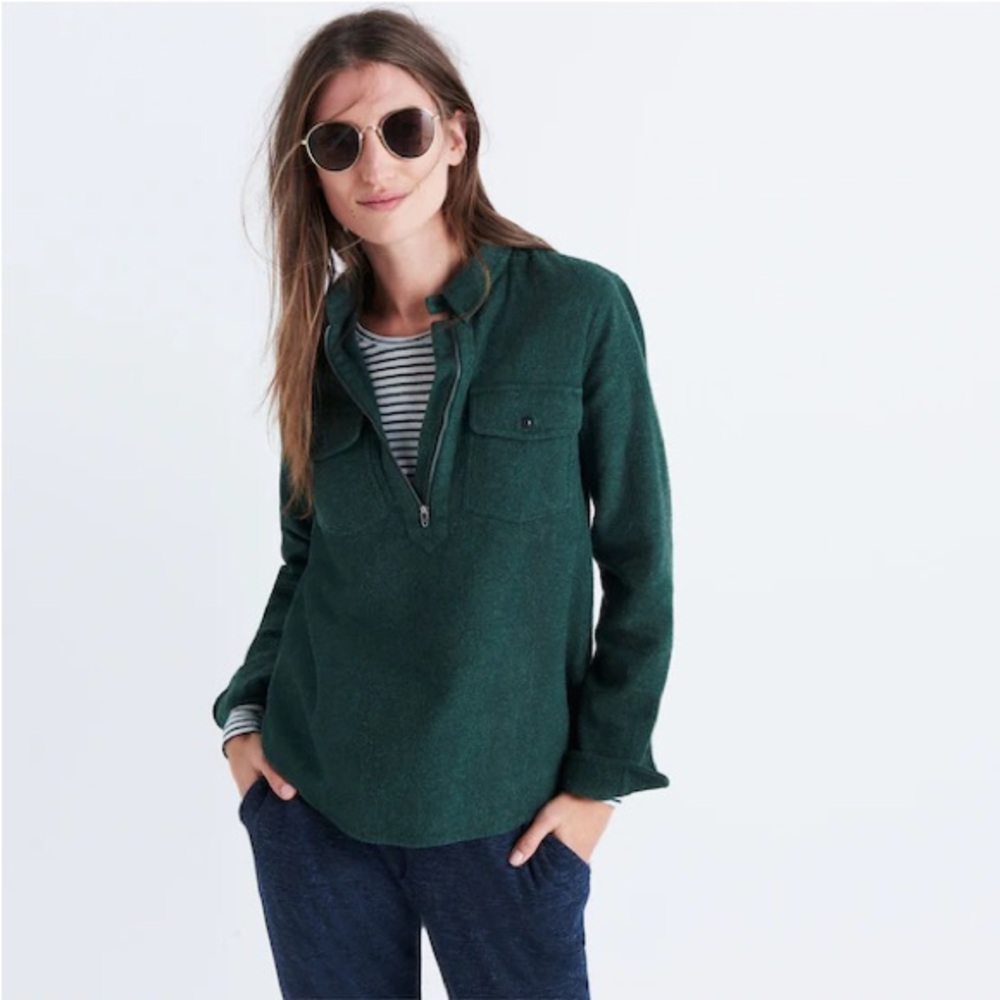 Madewell Green Pullover Top